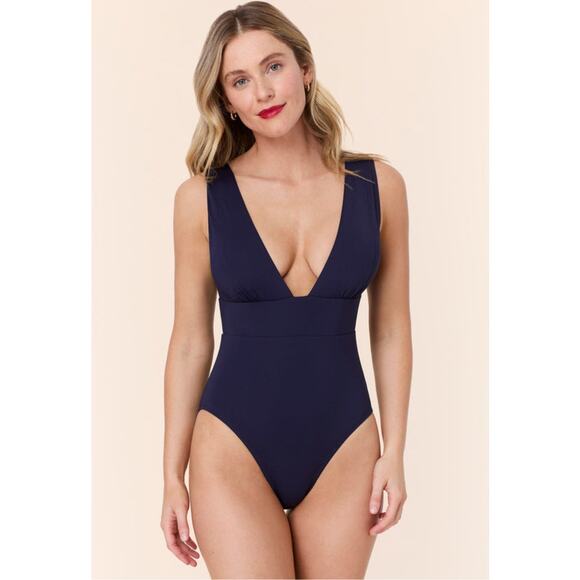 Andie Swim the Mykonos One Piece in Navy L Tall NWT - Picture 1 of 8